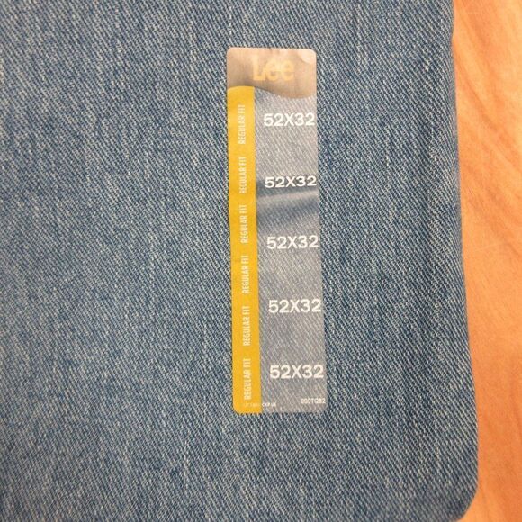 LEE Big & Tall Regular Fit Straight Leg Denim Jeans Mens Size 52x32 Cotton NWT - Picture 8 of 11